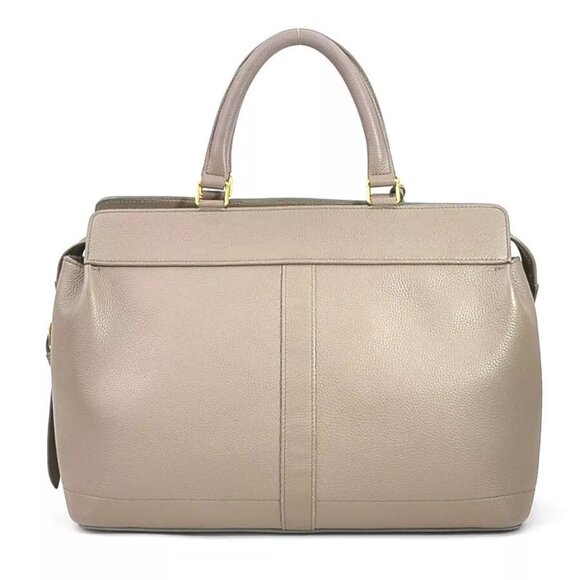 Auth CELINE Handbag Beige Leather - - Picture 2 of 14